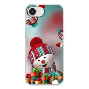 Чехлы на Новый Год iPhone 16е (Снеговик в шапке)