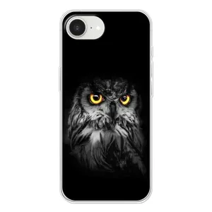 Чехлы с принтом СОВЫ для iPhone 16е (Сова на чёрном)