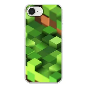 Чехлы для iPhone 16е (Персонажи Майн Крафт) (Текстура)