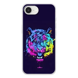 Силіконовий бампер з картинкою звірів для iPhone 16е (Тигр-Арт)