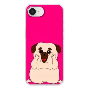 Чохол (ТПУ) Милі песики для iPhone 16е (Веселий Мопсік)