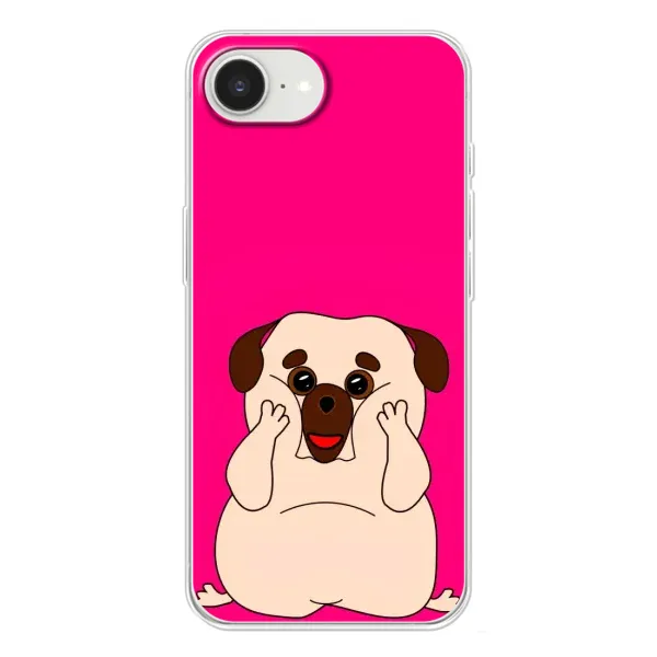 Чехол с рисунком «Веселый Мопсик» для iPhone 16e Чехол с рисунком «Веселый Мопсик» для iPhone 16e