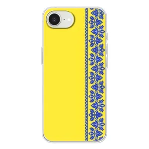 Силіконовый Чохол на iPhone 16е (Вишиванка на жовтому фоні)