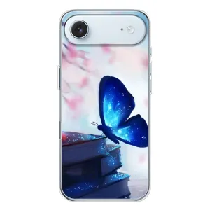 Силиконовый бампер с картинкой животных для iPhone 17 Air (Бабочка синяя)