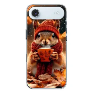 Печатный чехол «Зверята с кофе» для iPhone 17 Air (Белка с кофе)