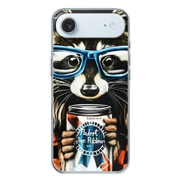 Чехол с рисунком «Енот в очках» для iPhone 17 Air Чехол с рисунком «Енот в очках» для iPhone 17 Air