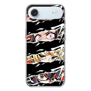 Силиконовые чехлы с глазами Anime для Айфон 17 Эир (Глаза на чорном)