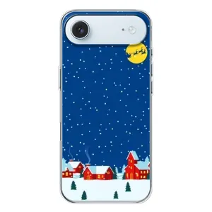 Силиконовый бампер на рождество для iPhone 17 Air (Город в снегу)