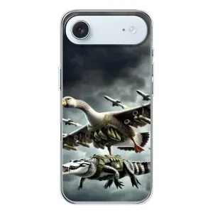Чехол с мемами тралалело тралала для iPhone 17 Air (Гусини и крокодило)