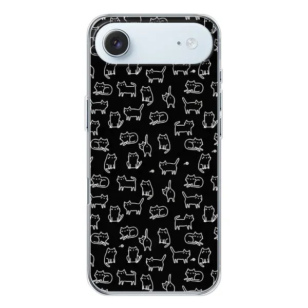 Чехол с рисунком «Котики на черном» для iPhone 17 Air Чехол с рисунком «Котики на черном» для iPhone 17 Air