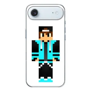 Чехлы для iPhone 17 Air (Персонажи Майн Крафт) (Мальчик в голубом)