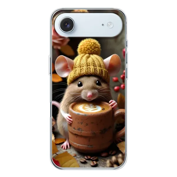 Чохол з малюнком «Мишка з кавою» для iPhone 17 Air Чохол з малюнком «Мишка з кавою» для iPhone 17 Air
