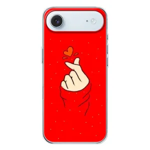 Чехлы (Знак сердечка) на iPhone 17 Air (Сердце на красном)