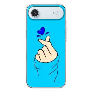 Чехлы (Знак сердечка) на iPhone 17 Air (Сердце на синем)