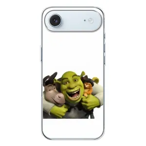 Печатный чехол с принтом Шрек для iPhone 17 Air (Шрек осел и кот)
