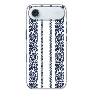 Силиконовый Чехол на iPhone 17 Air с картинкой Вышиванки (Синяя вышиванка)