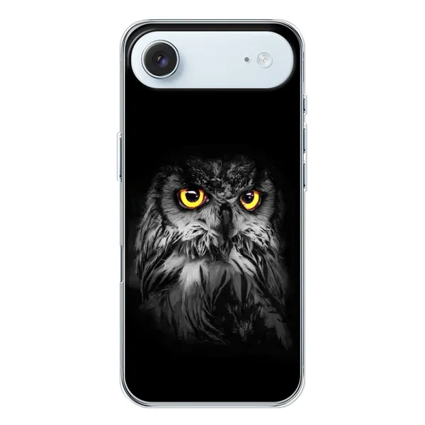 Чехол с рисунком «Сова на чёрном» для iPhone 17 Air Чехол с рисунком «Сова на чёрном» для iPhone 17 Air