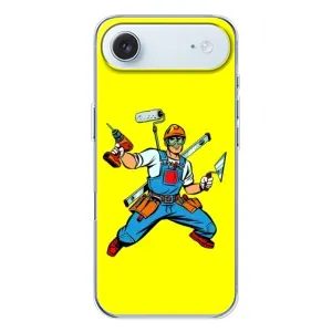 Силиконовый бампер (Работники) на iPhone 17 Air (Строитель)