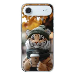 Печатный чехол «Зверята с кофе» для iPhone 17 Air (Тигр с кофе)