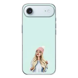 Силиконовый Чехол на iPhone 17 Air с картинкой Стильных Девушек (В шапке)