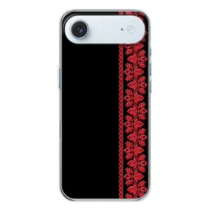 Силиконовый Чехол на iPhone 17 Air с картинкой Вышиванки (Вышиванка на черном)