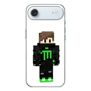 Чехлы для iPhone 17 Air (Персонажи Майн Крафт) (Зеленый мальчик)