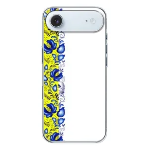 Силиконовый Чехол на iPhone 17 Air с картинкой Вышиванки (Желто-синяя вышиванка)
