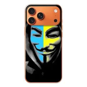 Чехол с Украинской символикой на Айфон 17 Про макс (Анонимус патриот)
