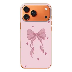 Чохол банти для iPhone 17 Pro Max (Бант на рожевому)