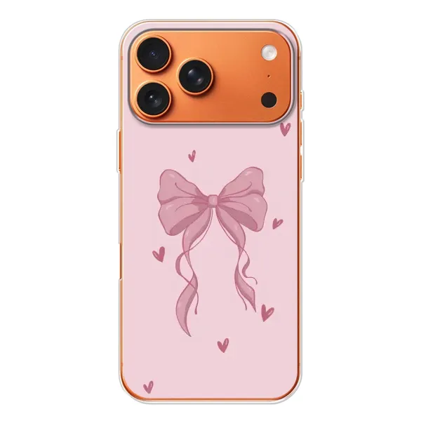 Чехол с рисунком «Бант на розовом» для iPhone 17 Pro Max Чехол с рисунком «Бант на розовом» для iPhone 17 Pro Max
