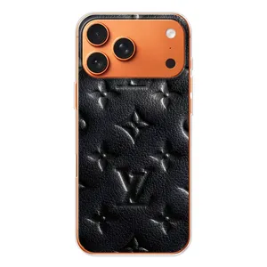 Текстурний Чохол Louis Vuitton для Айфон 17 Про макс (Чорний ЛВ)