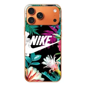 Силіконовый Чохол на iPhone 17 Pro Max з картинкою НАЙК (Квітковий Nike)