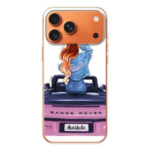 Силиконовый Чехол на iPhone 17 Pro Max с картинкой Стильных Девушек (Девушка на машине)