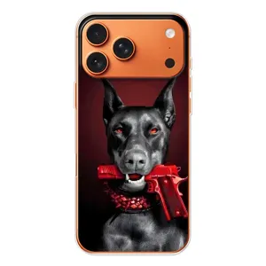 Чехол ДОБЕРМАН для iPhone 17 Pro Max (Доберман злой)