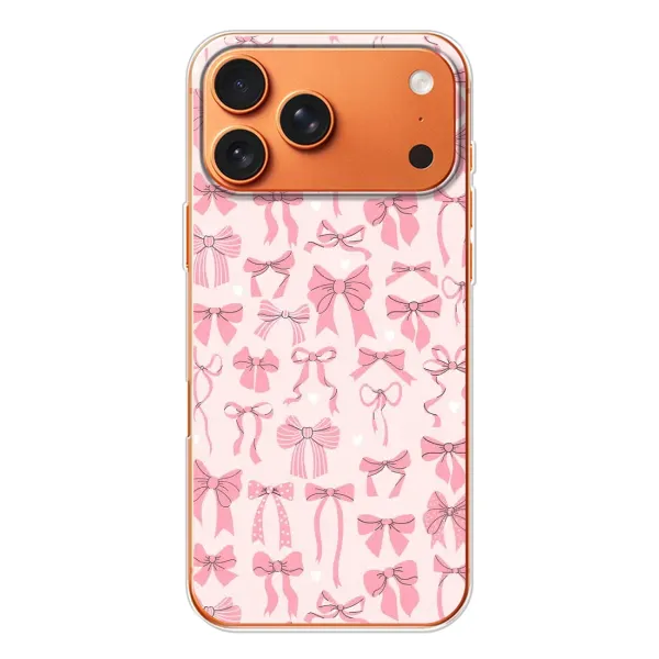 Чехол с рисунком «Фон бантики» для iPhone 17 Pro Max Чехол с рисунком «Фон бантики» для iPhone 17 Pro Max