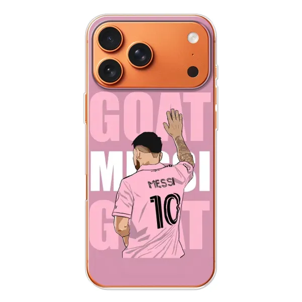 Чехол с рисунком «GOAT MESSI» для iPhone 17 Pro Max Чехол с рисунком «GOAT MESSI» для iPhone 17 Pro Max