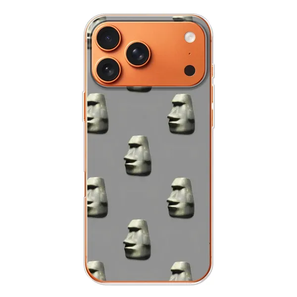 Чехол с рисунком «Каменное лицо» для iPhone 17 Pro Max Чехол с рисунком «Каменное лицо» для iPhone 17 Pro Max