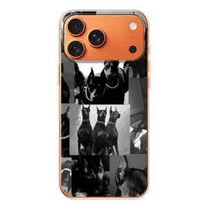 Чехол ДОБЕРМАН для iPhone 17 Pro Max (Коллаж Доберман)