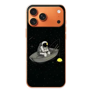 Силиконовый Чехол с принтом "Космонавты" на iPhone 17 Pro Max (Космонавт на рыбалке)