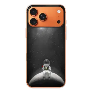 Силиконовый Чехол с принтом "Космонавты" на iPhone 17 Pro Max (Космонавт романтик)