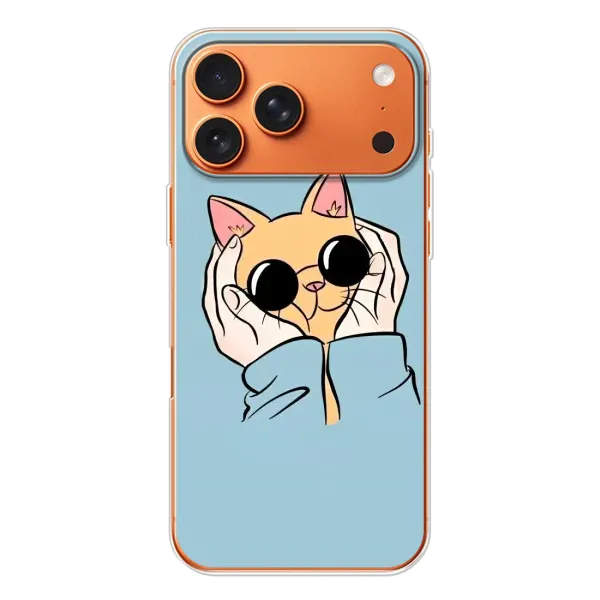 Чехол с рисунком «КОТИК в очках» для iPhone 17 Pro Max Чехол с рисунком «КОТИК в очках» для iPhone 17 Pro Max