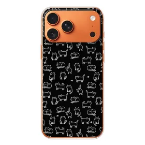 Чехол на тематику: Коты для iPhone 17 Pro Max (Котики на черном)