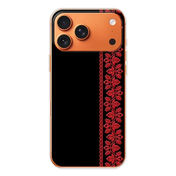 Чехол с рисунком «Красная Вышиванка» для iPhone 17 Pro Max Чехол с рисунком «Красная Вышиванка» для iPhone 17 Pro Max