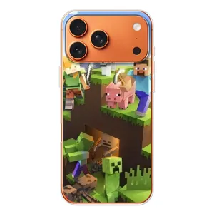 Чохли для iPhone 17 Pro Max (Персонажі МайнКрафт) (Майн-крафт)