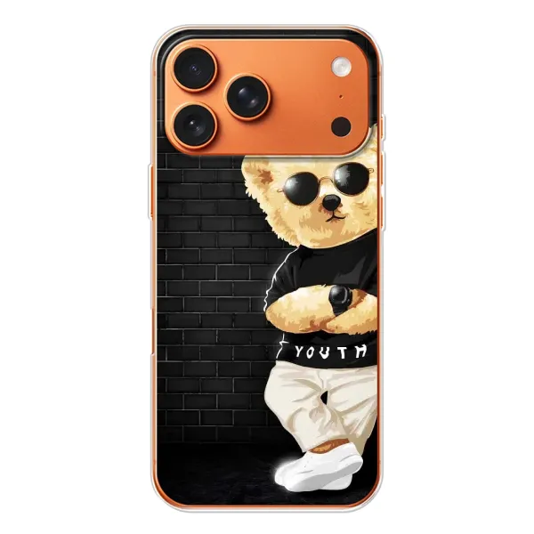 Чехол с рисунком «Мишка в очках» для iPhone 17 Pro Max