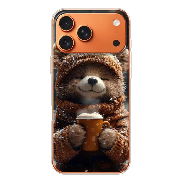 Чехол с рисунком «Медвежонок с кофе» для iPhone 17 Pro Max Чехол с рисунком «Медвежонок с кофе» для iPhone 17 Pro Max