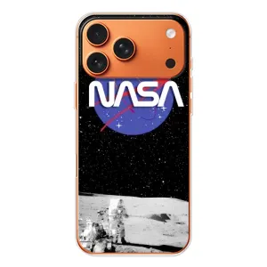Силіконовый бампер з принтом "Наса" на iPhone 17 Pro Max (Nasa на місяці)