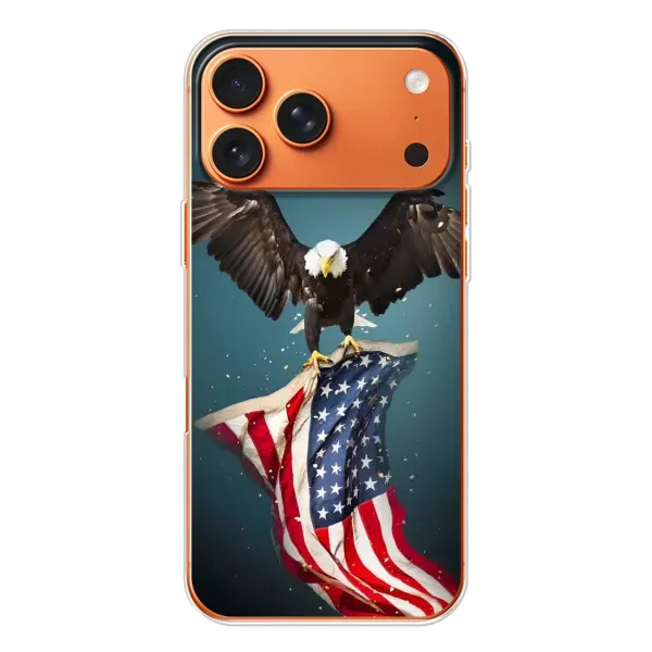 Чехол с рисунком «Орел и флаг» для iPhone 17 Pro Max Чехол с рисунком «Орел и флаг» для iPhone 17 Pro Max