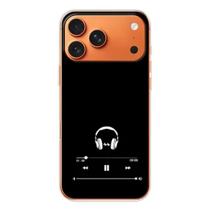 Чехол с картинками на черном фоне для iPhone 17 Pro Max (Плеер)