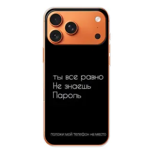Чехол с прикольным текстом на iPhone 17 Pro Max (Положи мой телефон)